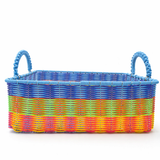 Canasta rectangular de alambre - popotillo