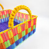 Canasta rectangular de alambre - popotillo