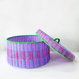 Canasta redonda grande de alambre - popotillo