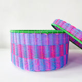 Canasta redonda grande de alambre - popotillo