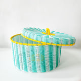 Canasta redonda grande de alambre - popotillo