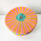 Canasta redonda grande de alambre - popotillo