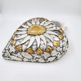 Corazón Milagrito jumbo de madera plateado