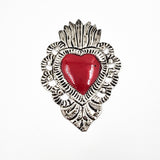 Embossed tin hearts