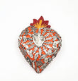 Corazón Milagrito de madera color naranja