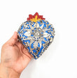 Corazón Milagrito de madera color azul