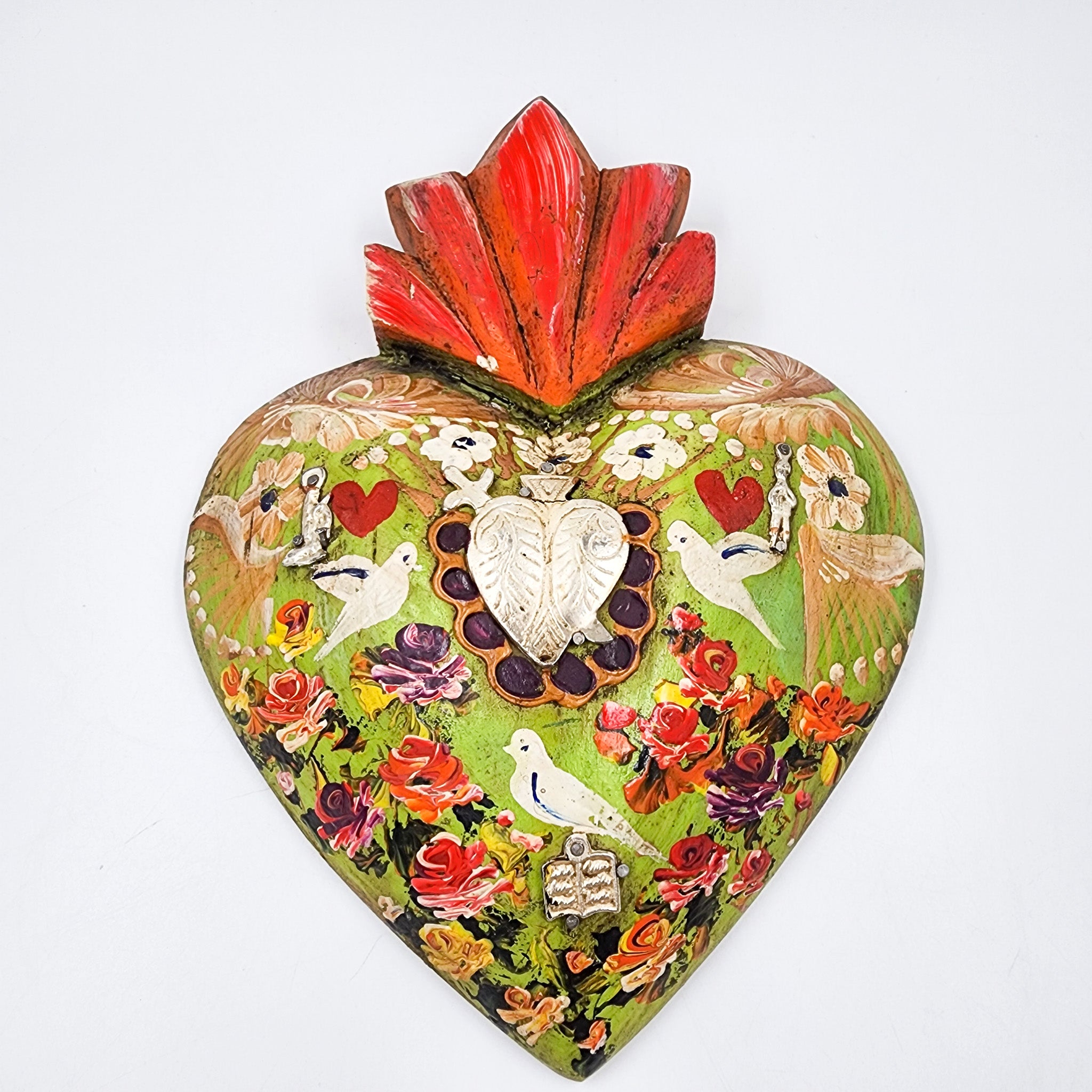 Corazón Milagrito de madera