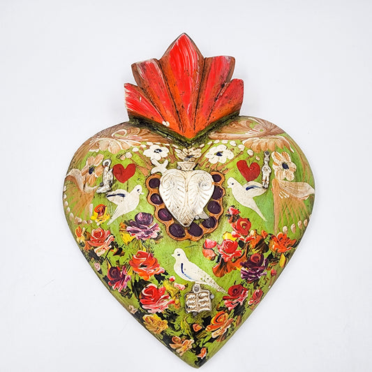 Corazón Milagrito de madera