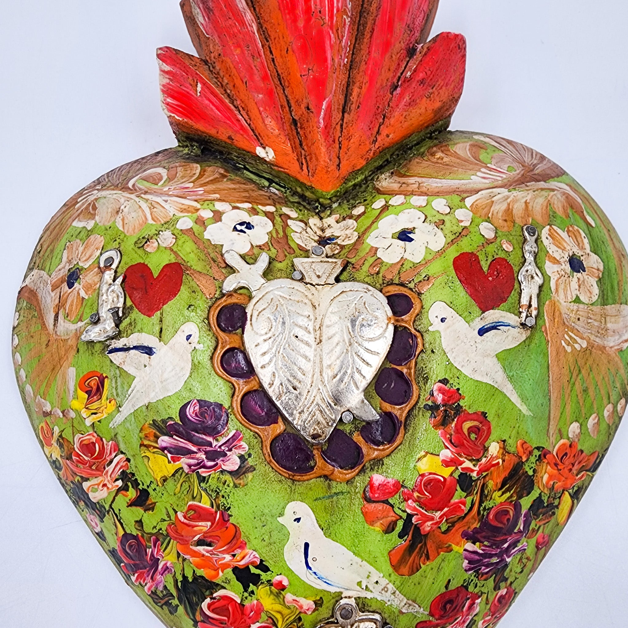Corazón Milagrito de madera