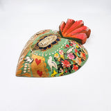 Corazón Milagrito con Virgen de Madera