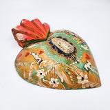 Corazón Milagrito con Virgen de Madera
