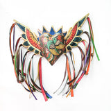 Corazón con pájaro y alas de madera