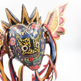 Corazón Tecuán con alas de madera