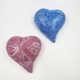 Corazones artesanales de barro