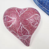 Corazones artesanales de barro