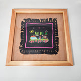 Cuadro “El Pueblo” – Arte textil de Tzintzuntzan