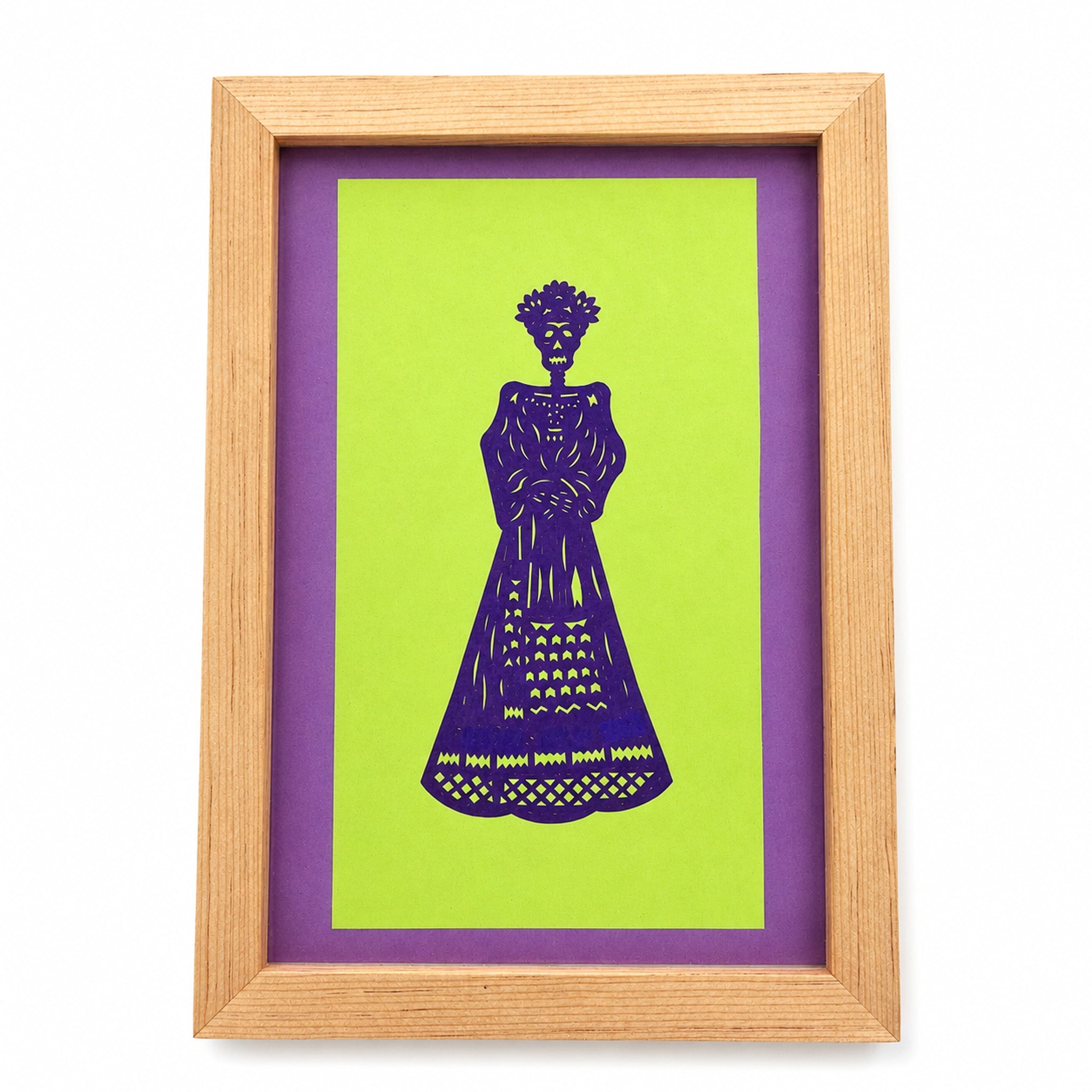 Cuadro Catrina de papel picado
