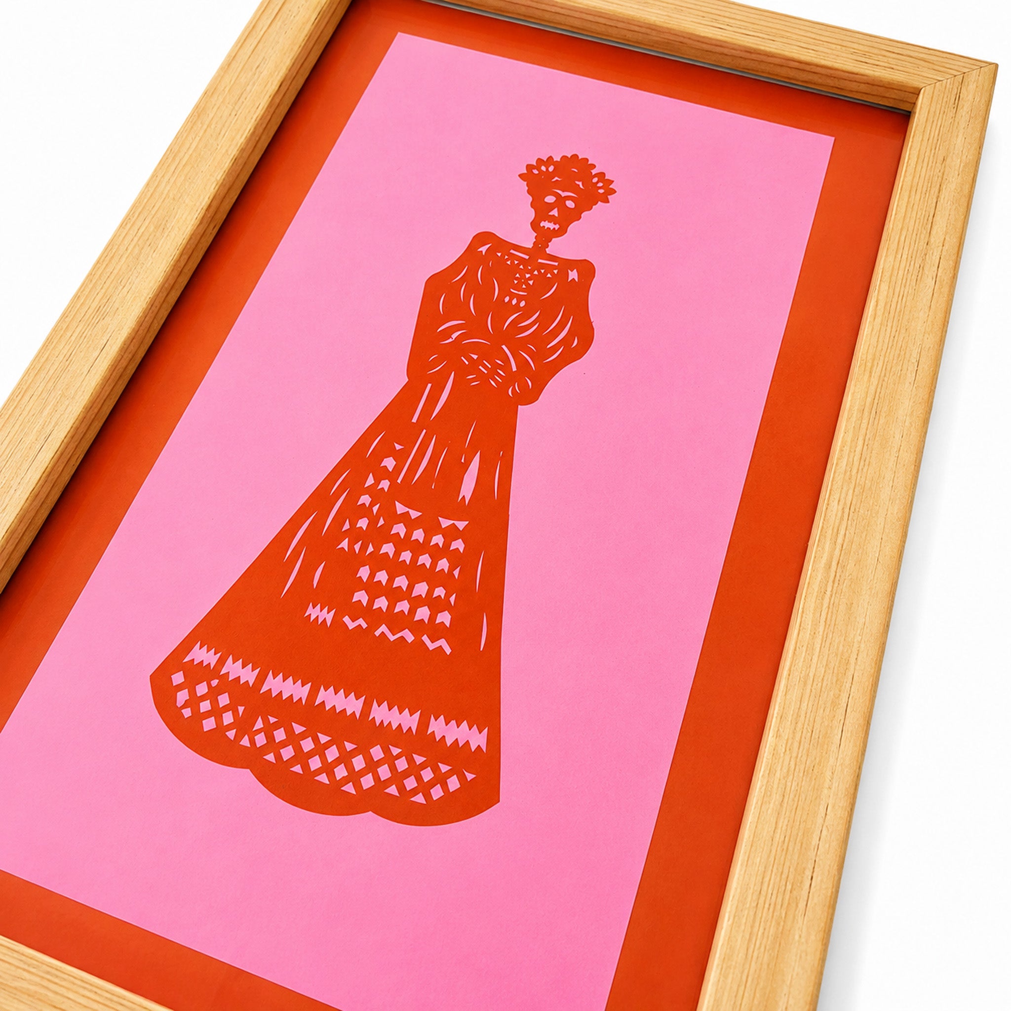 Cuadro Catrina de papel picado