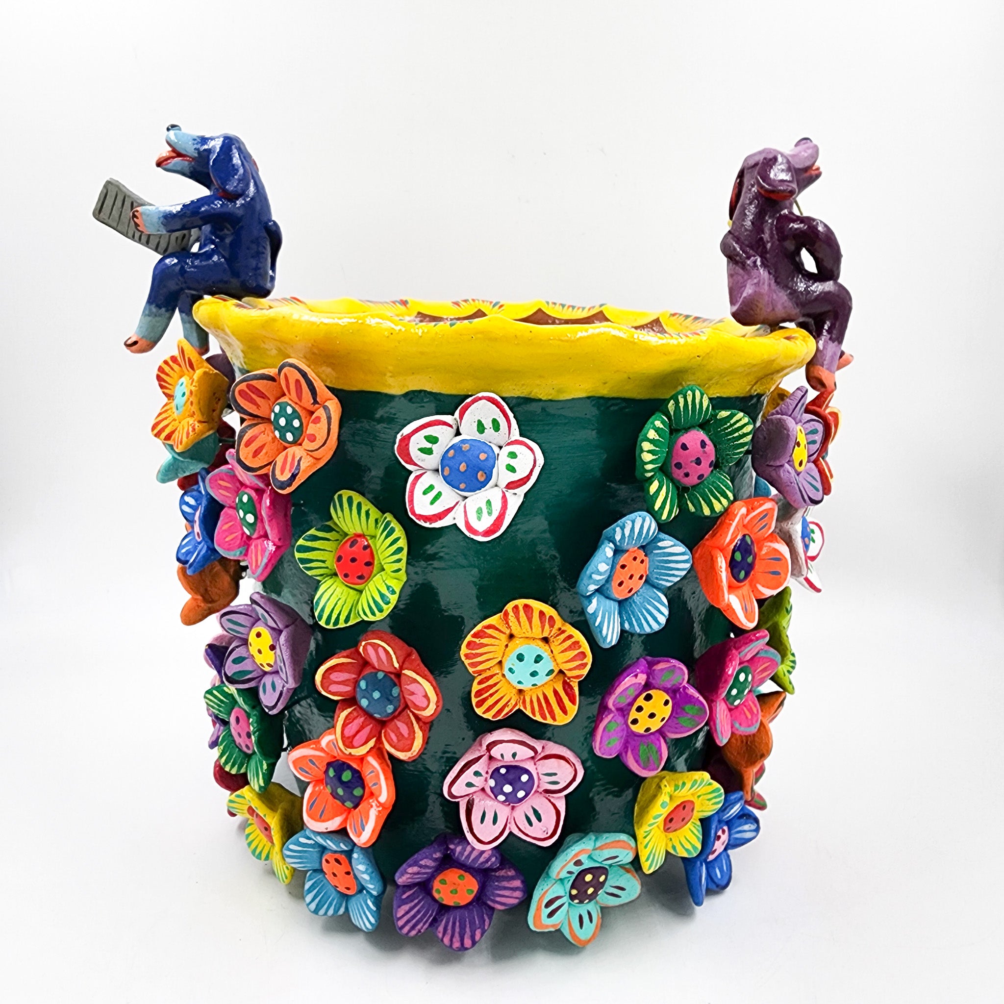 Cubremaceta de barro betus artesanal