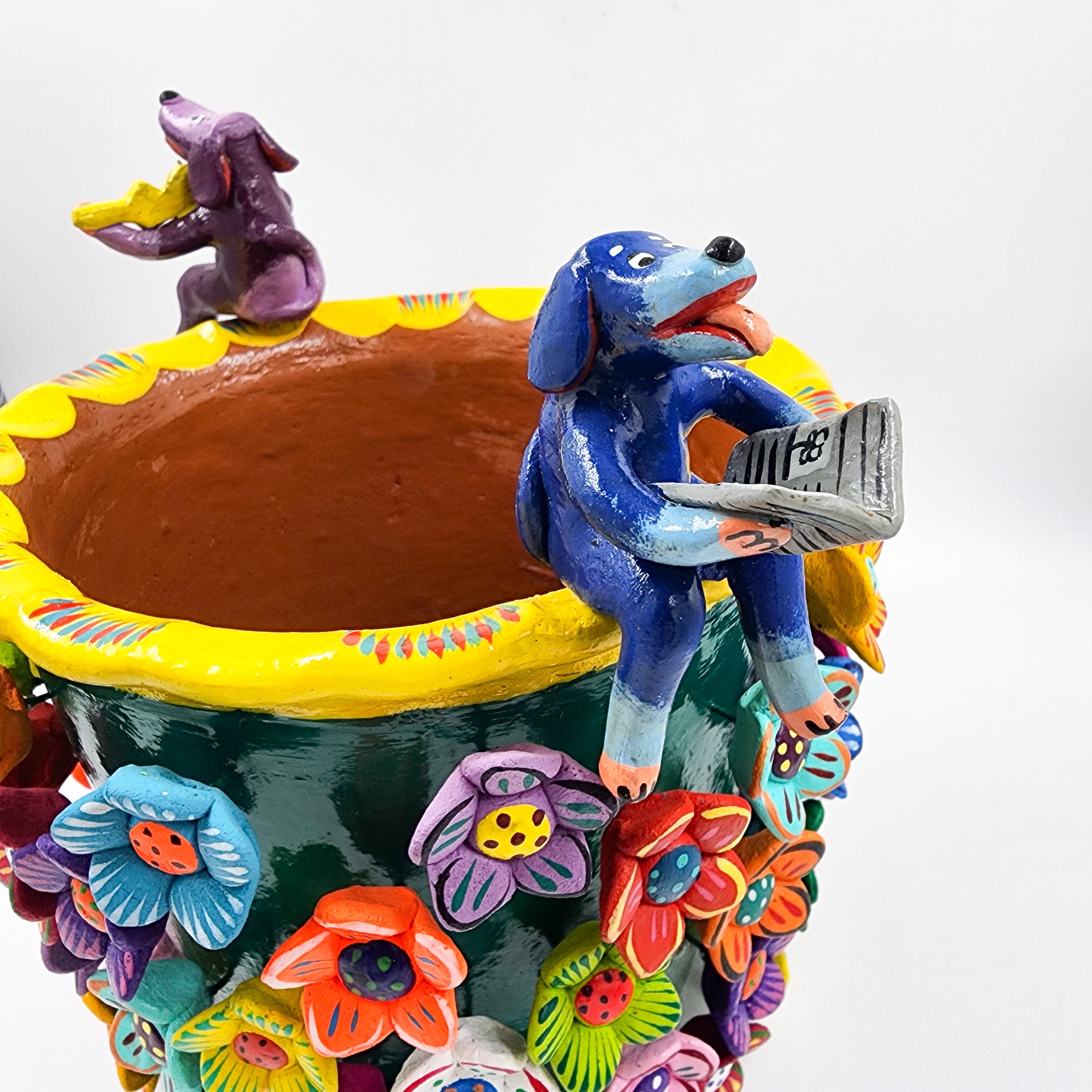 Cubremaceta de barro betus artesanal