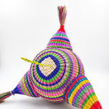 Piñata artesanal de jipijapa - mediana multicolor