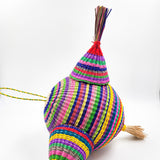 Piñata artesanal de jipijapa - mediana multicolor