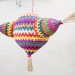 Piñata artesanal de jipijapa multicolor