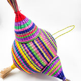 Piñata artesanal de jipijapa - mediana multicolor