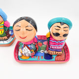 Salero y pimentero de cerámica