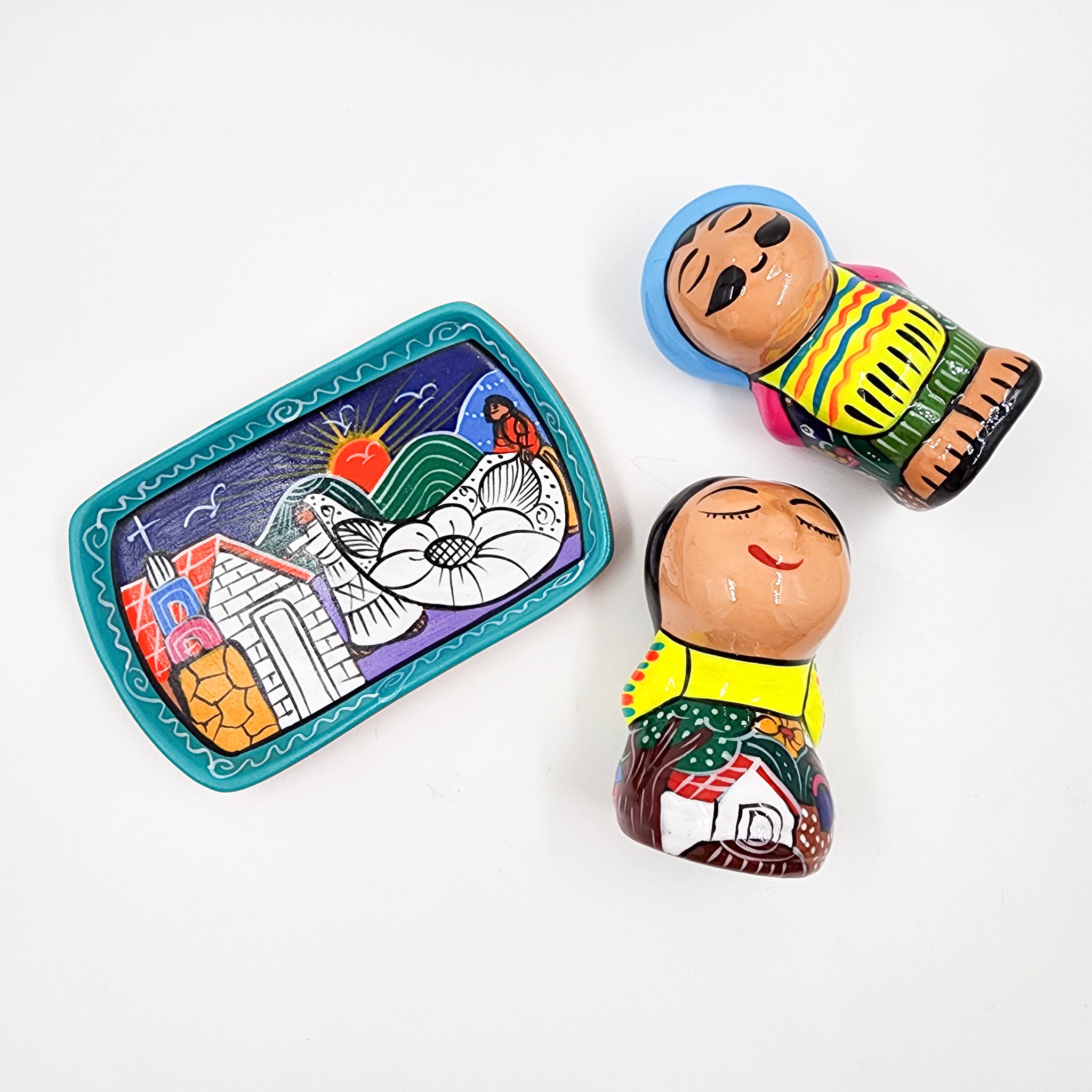 Salero y pimentero de cerámica