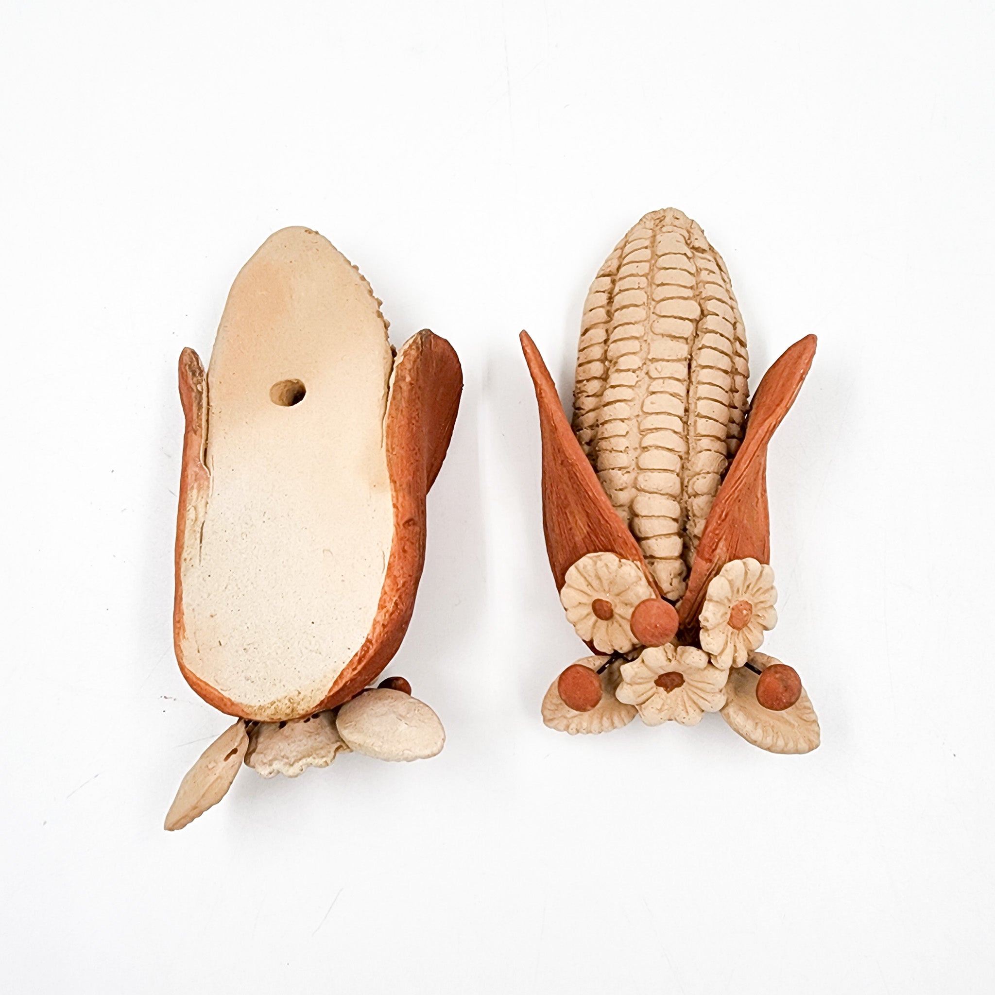 Elote de barro artesanal