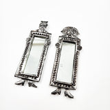 Espejos chicos Catrines de hojalata repujada