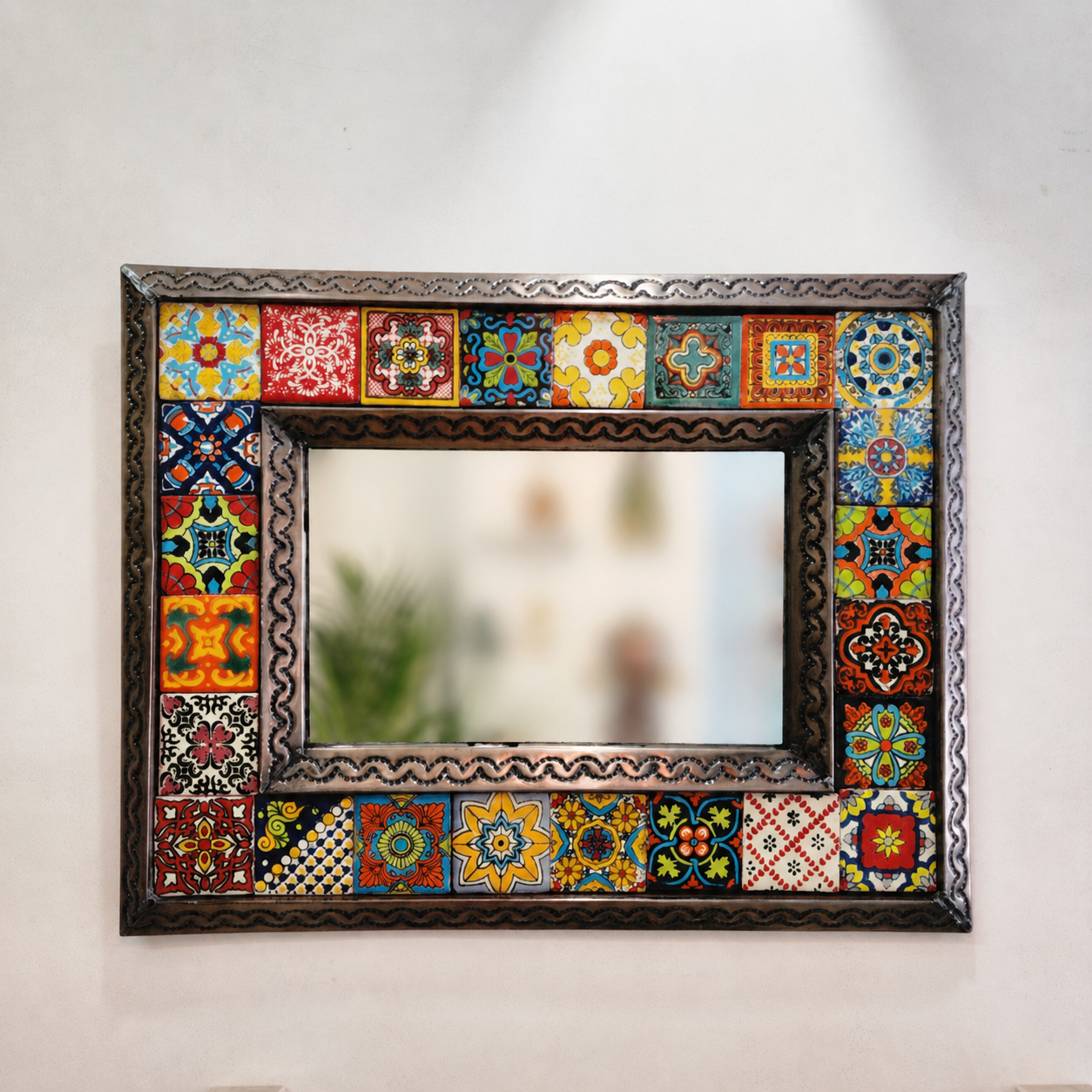 Espejo de Hojalata con Talavera