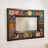 Espejo de Hojalata con Talavera