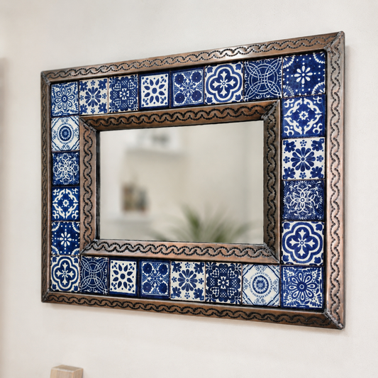 Espejo de Hojalata con Talavera
