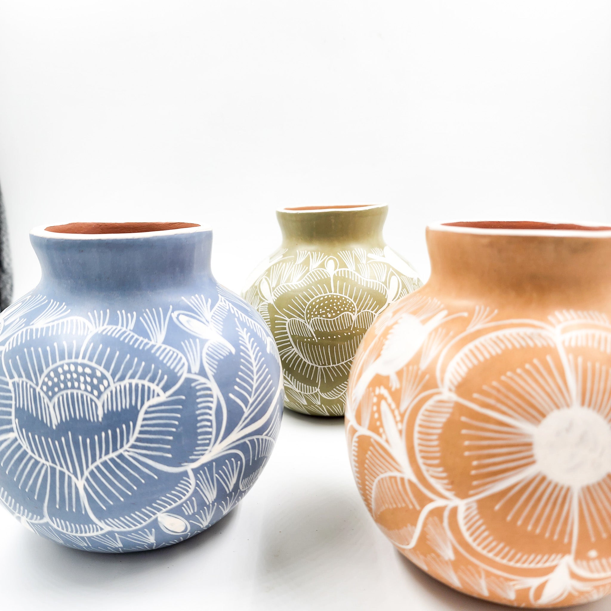 Florero chico de barro bruñido - Huancito