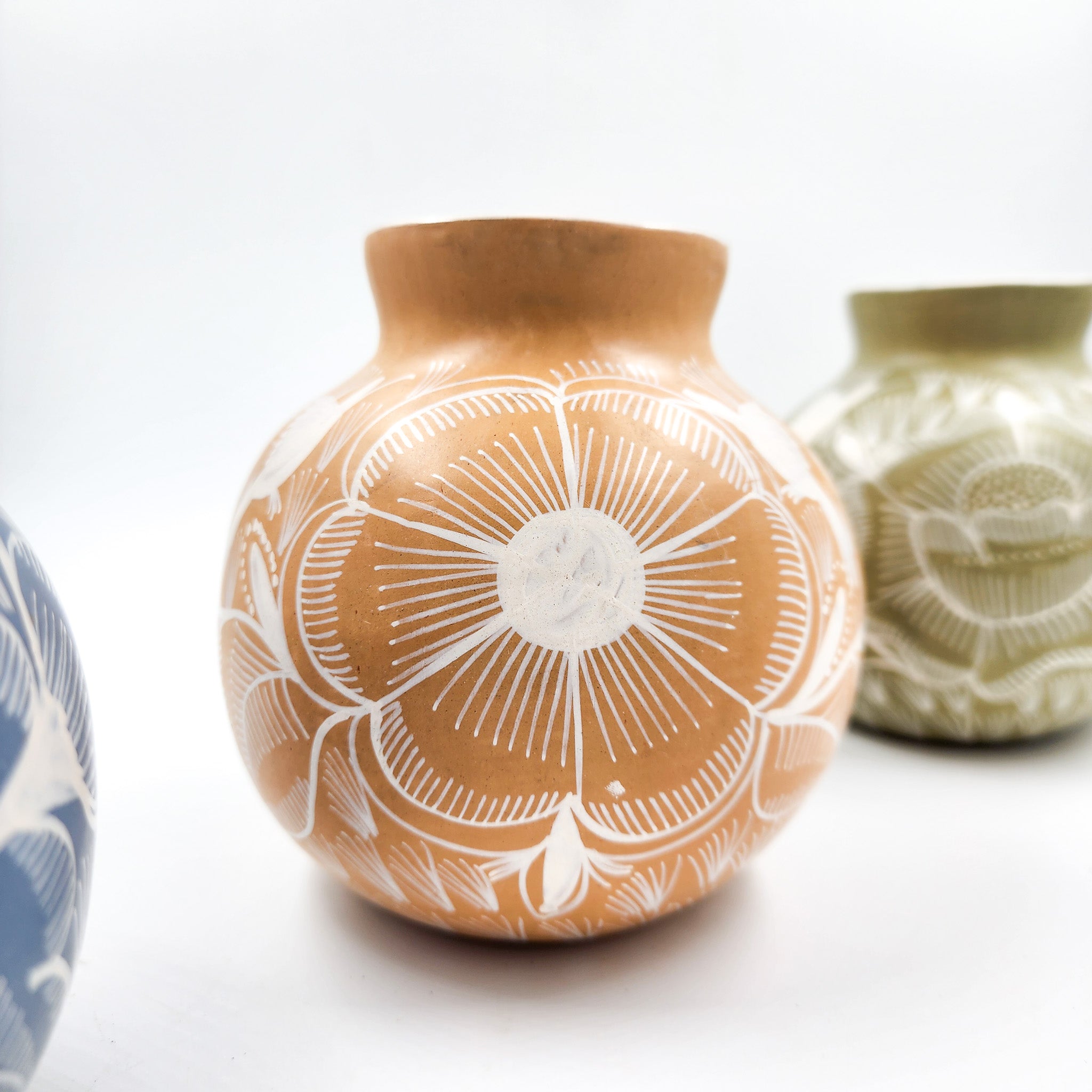 Florero chico de barro bruñido - Huancito