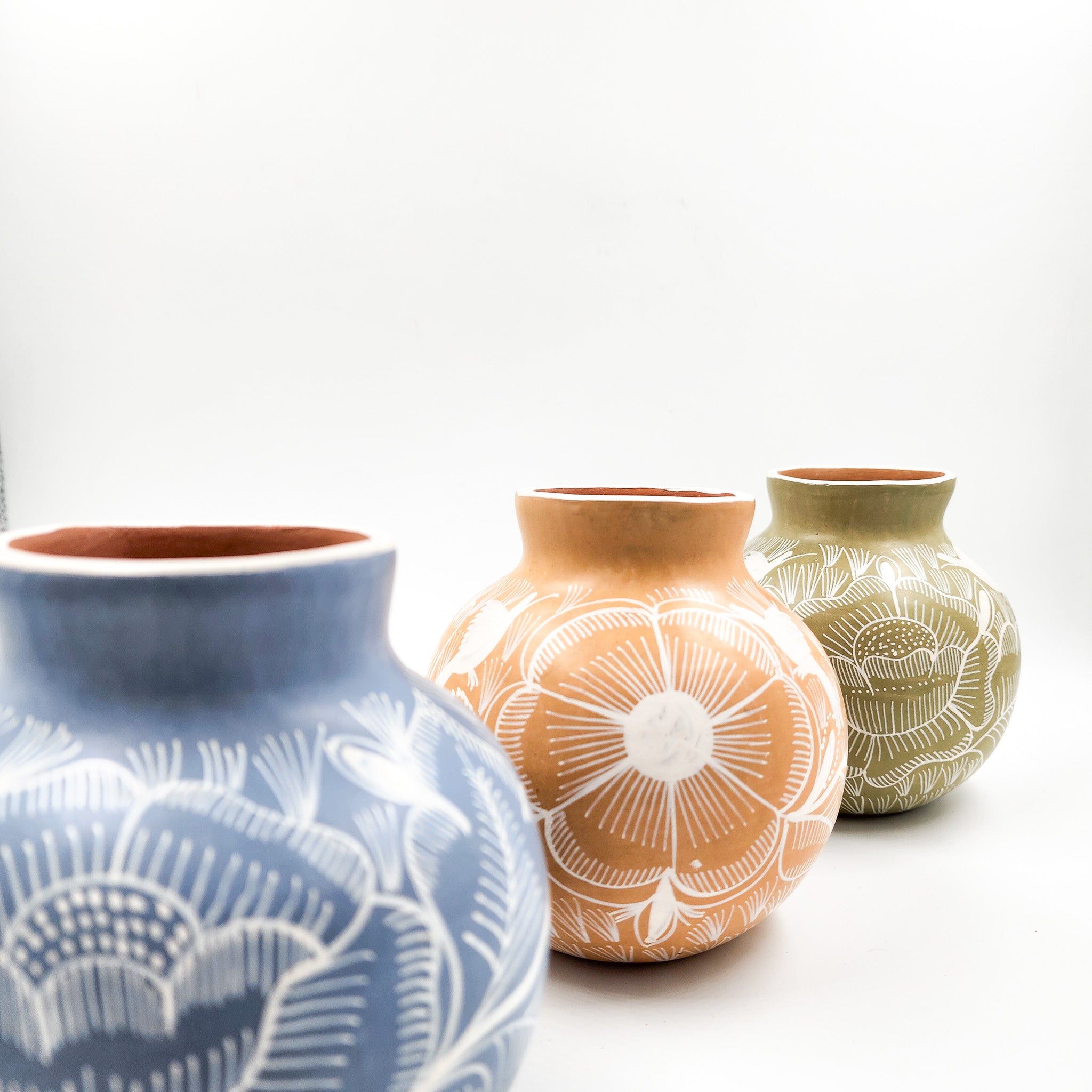 Florero chico de barro bruñido - Huancito