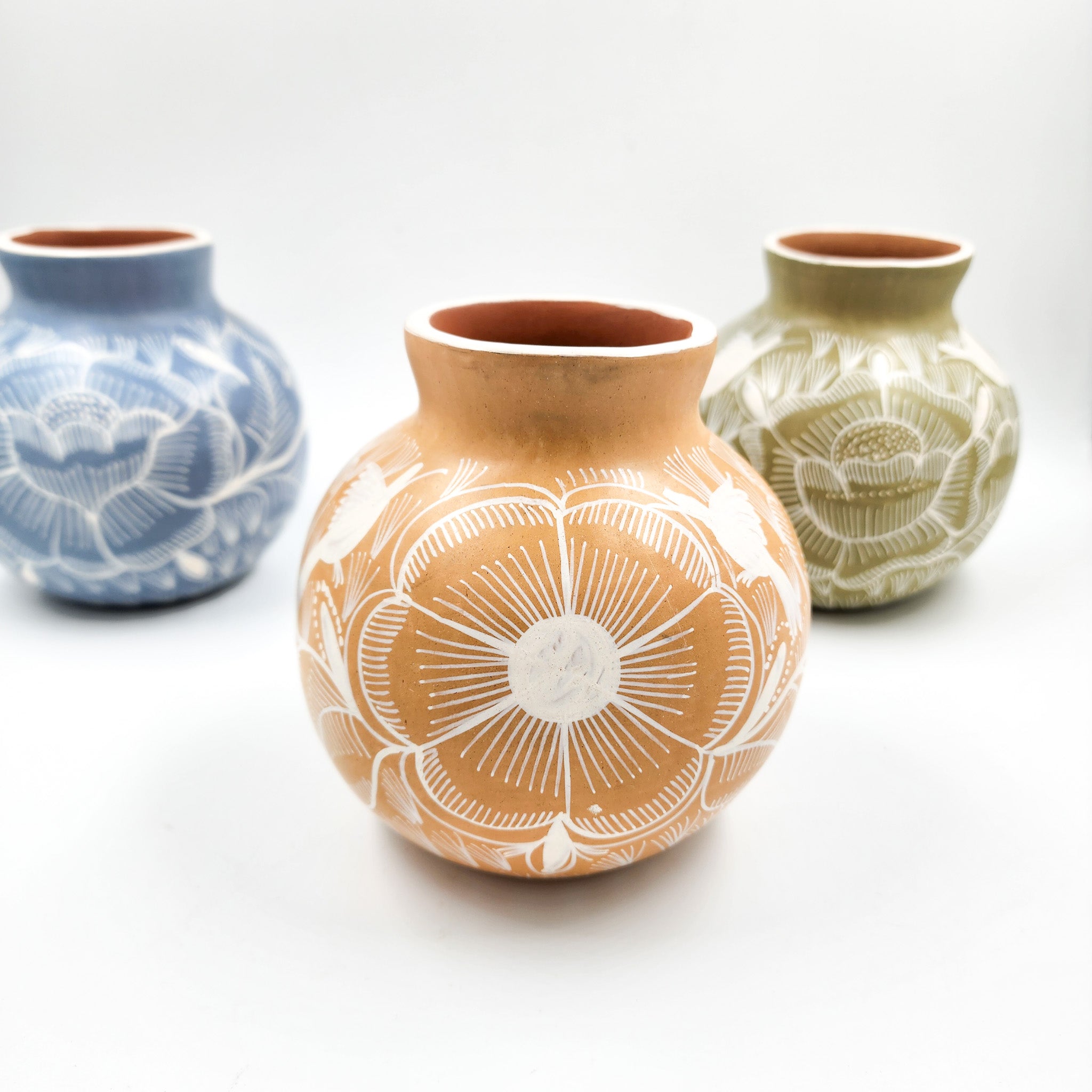 Florero chico de barro bruñido - Huancito