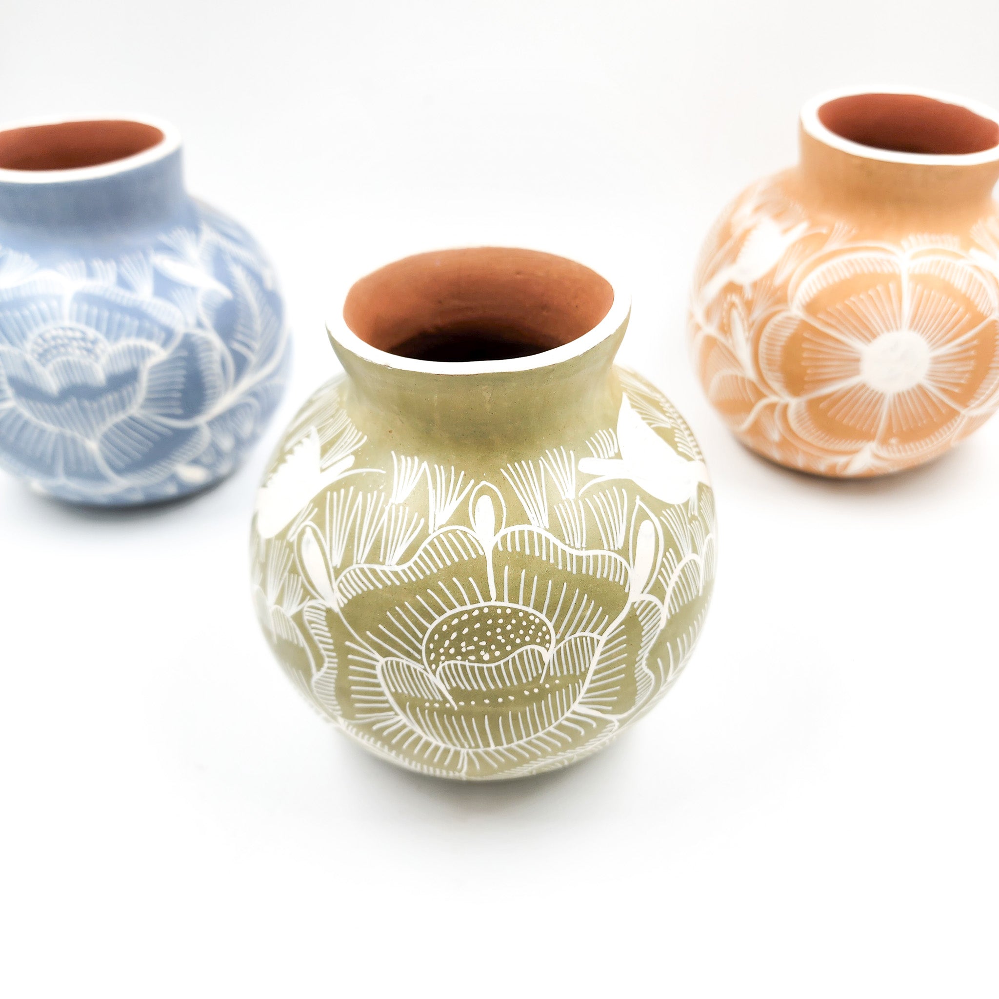 Florero chico de barro bruñido - Huancito