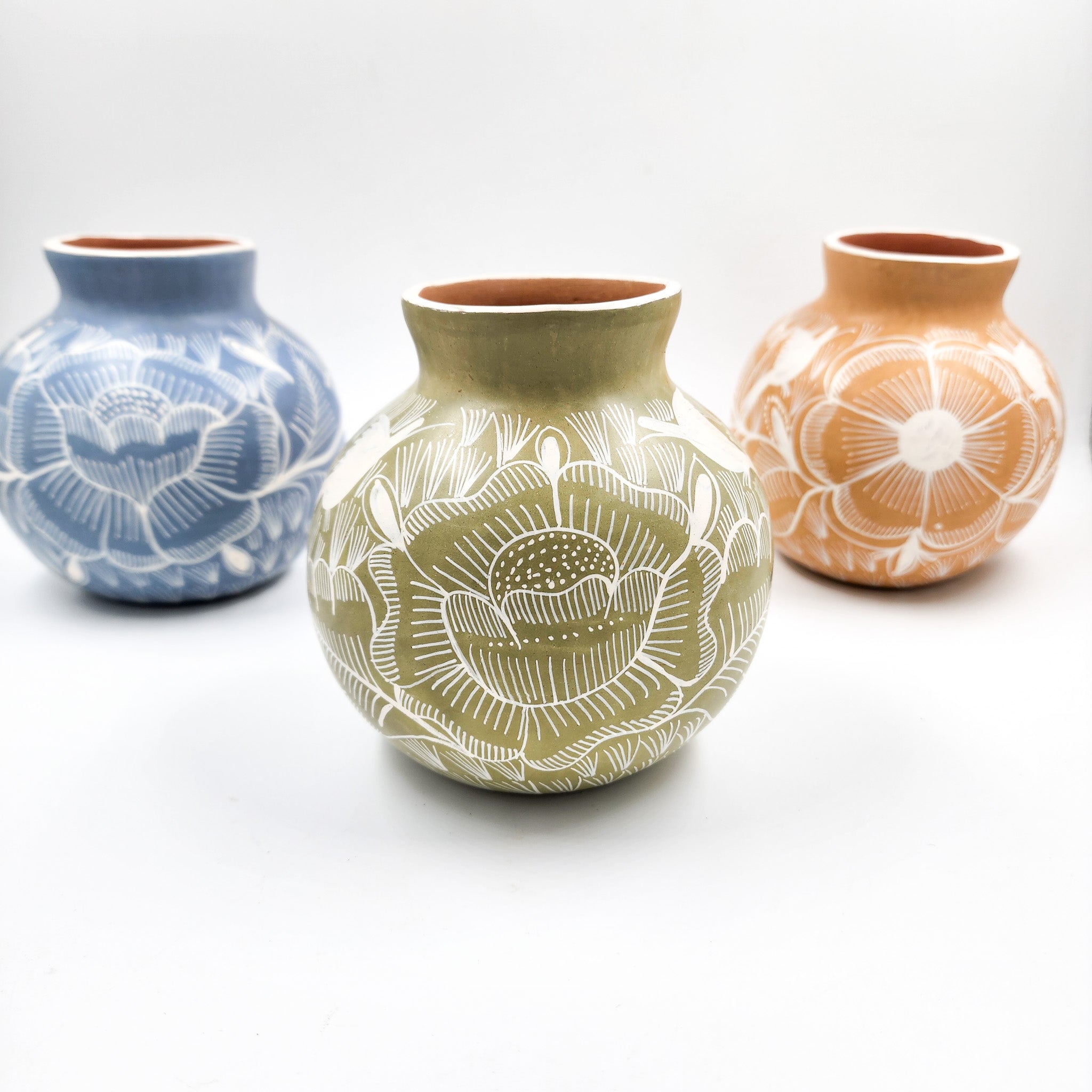 Florero chico de barro bruñido - Huancito