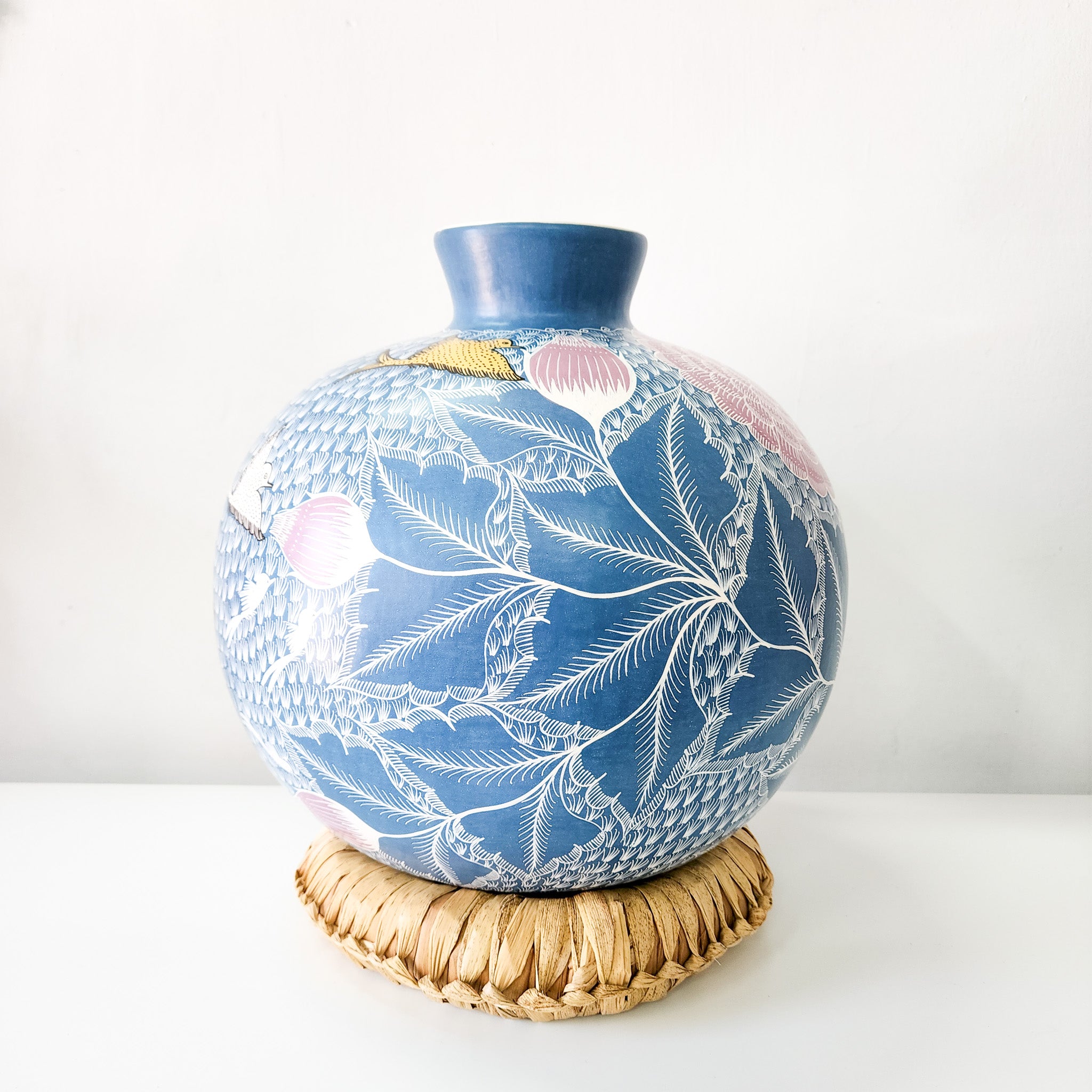 Large burnished clay vase