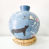 Large burnished clay vase