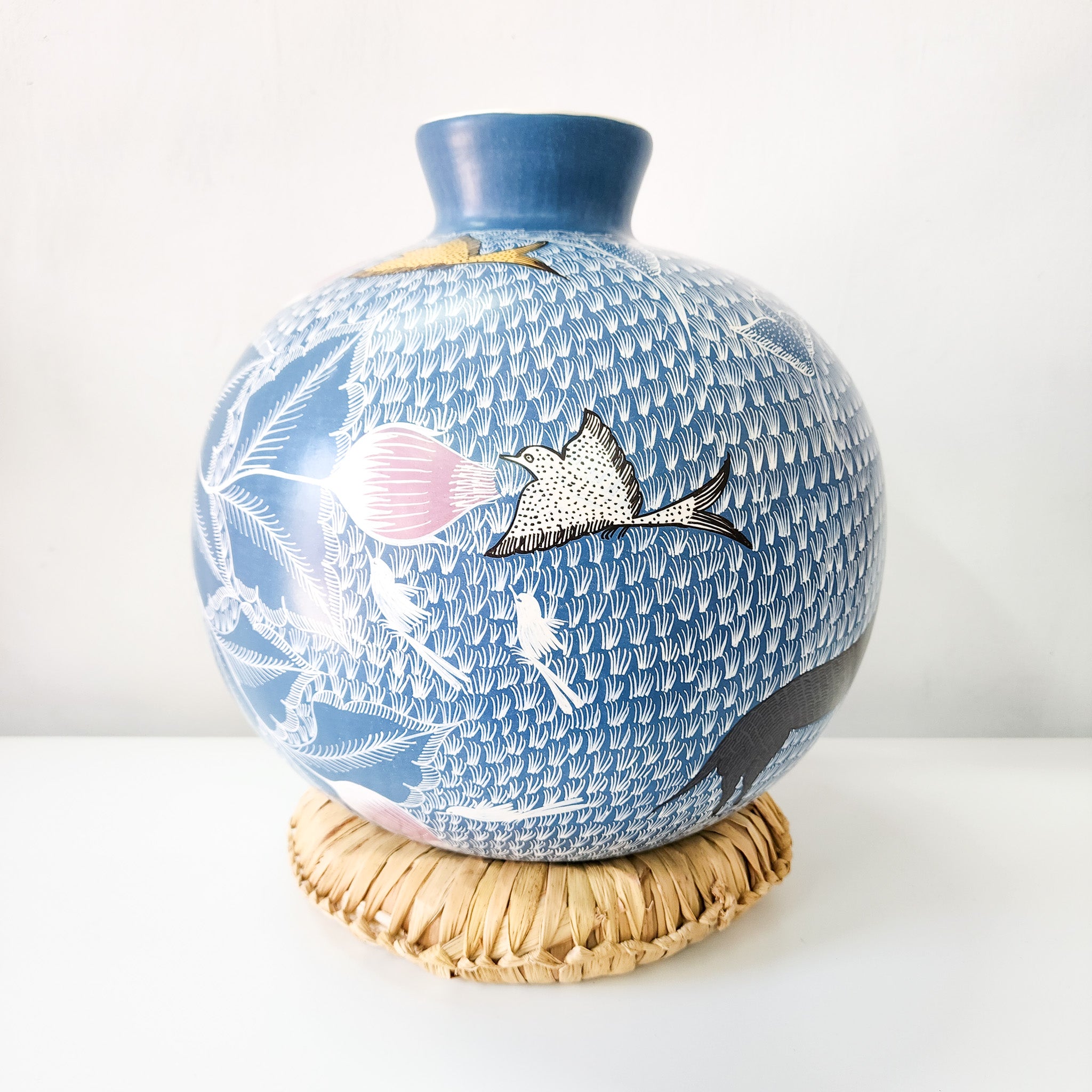 Large burnished clay vase