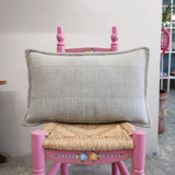 Funda de cojín de algodón - telar de pedal