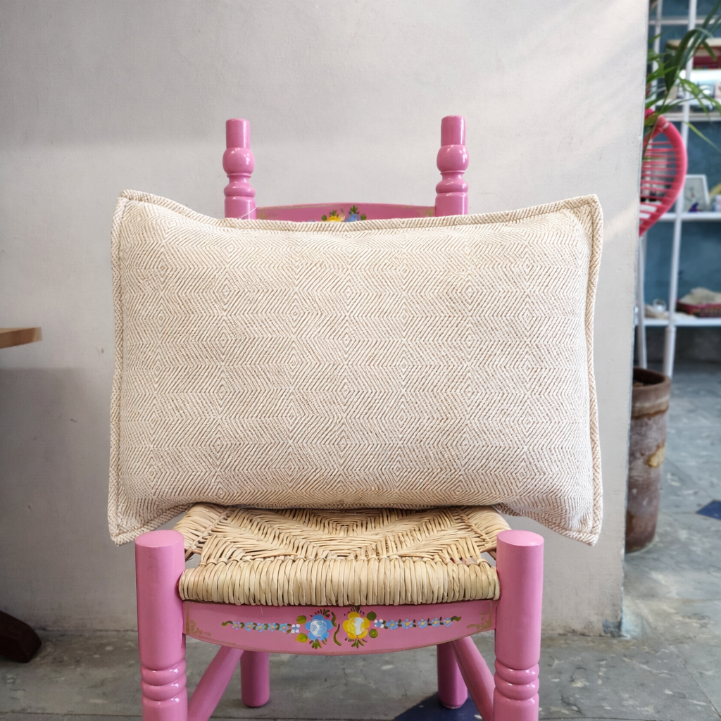 Funda de cojín de algodón - telar de pedal