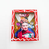 Imán nicho Virgen de Guadalupe y Frida Kahlo