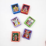 Imán nicho Virgen de Guadalupe y Frida Kahlo