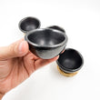 Black clay jicara cups for mezcal or tequila