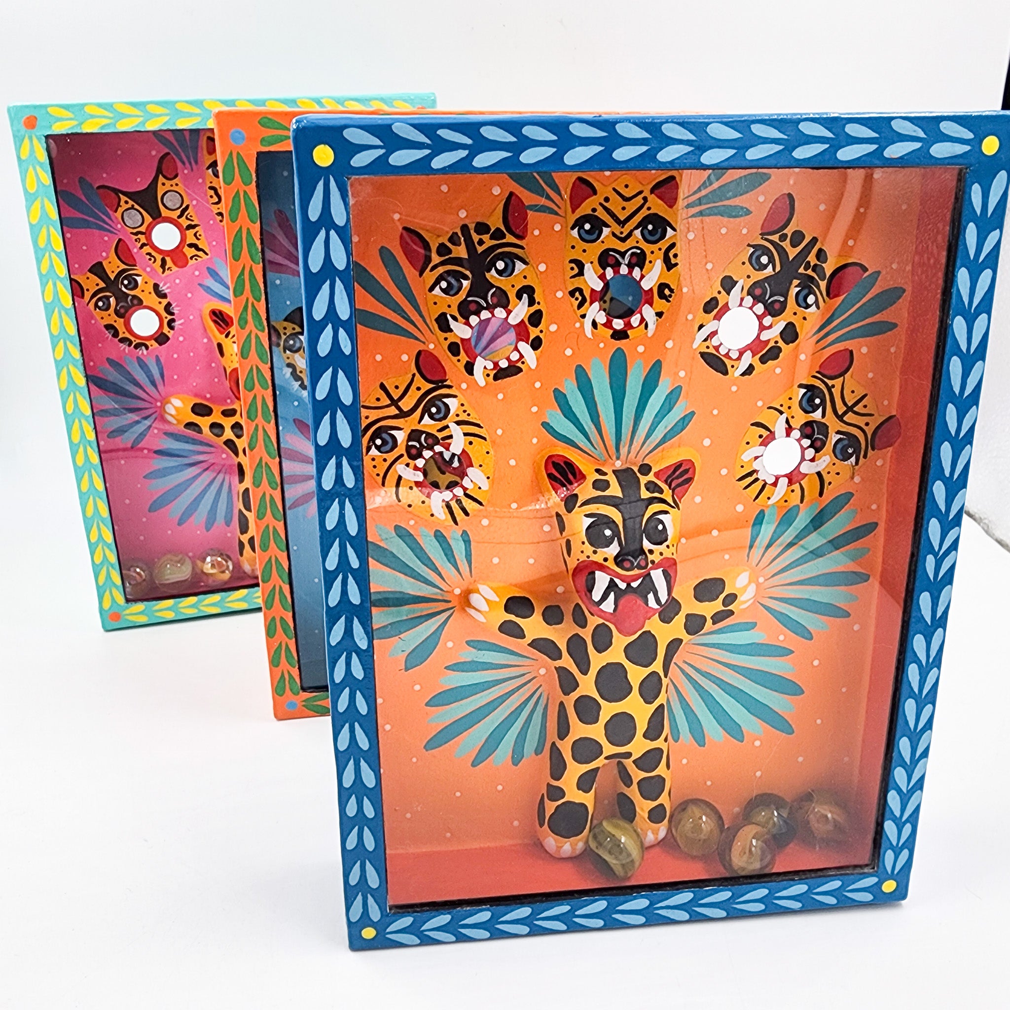 Juego de canicas Tecuán – cartonería mexicana artesanal